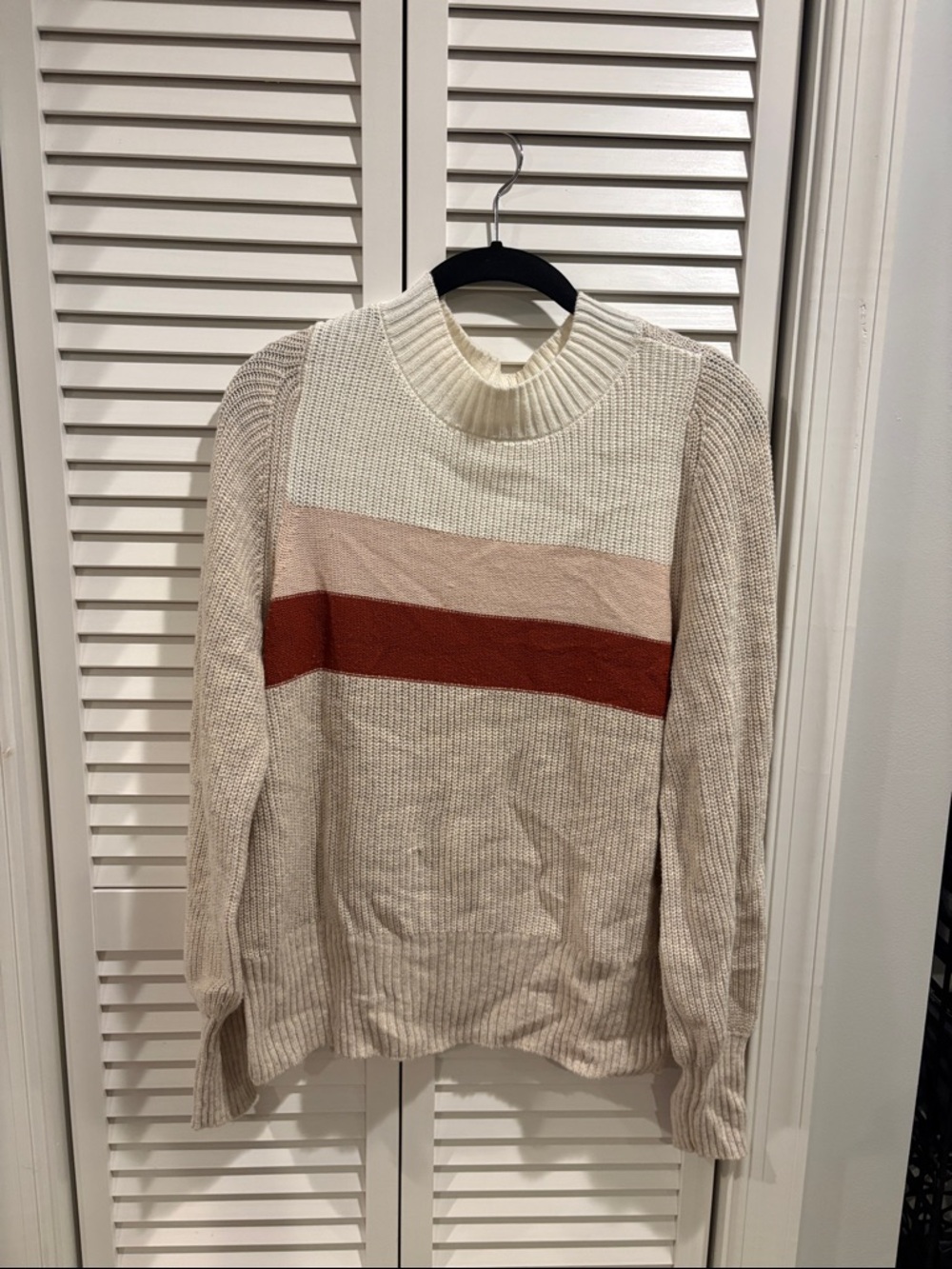 Treasure Bond Sweater Women's Crew Neck Knit Long Sleeve Cream
